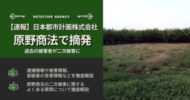 【速報】日本都市計画株式会社、原野商法で摘発｜過去の被害者が二次被害に